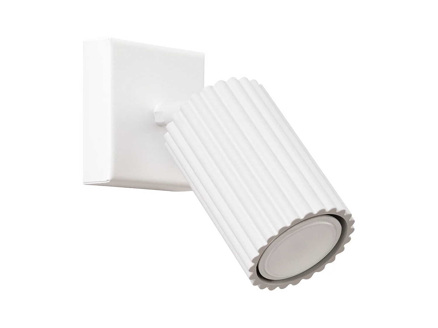 Lámpara De Pared Karbon Minimalista De Aluminio - 1 Fuentes Luminosas - L.8 X A.8 Cm - Blanco