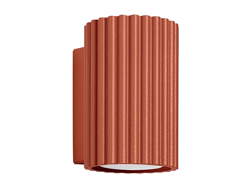 Wandlamp Karbon Minimalistisch Van  - 1 Lichtbronnen - L.6,5 X H.10 Cm - Rode Oker