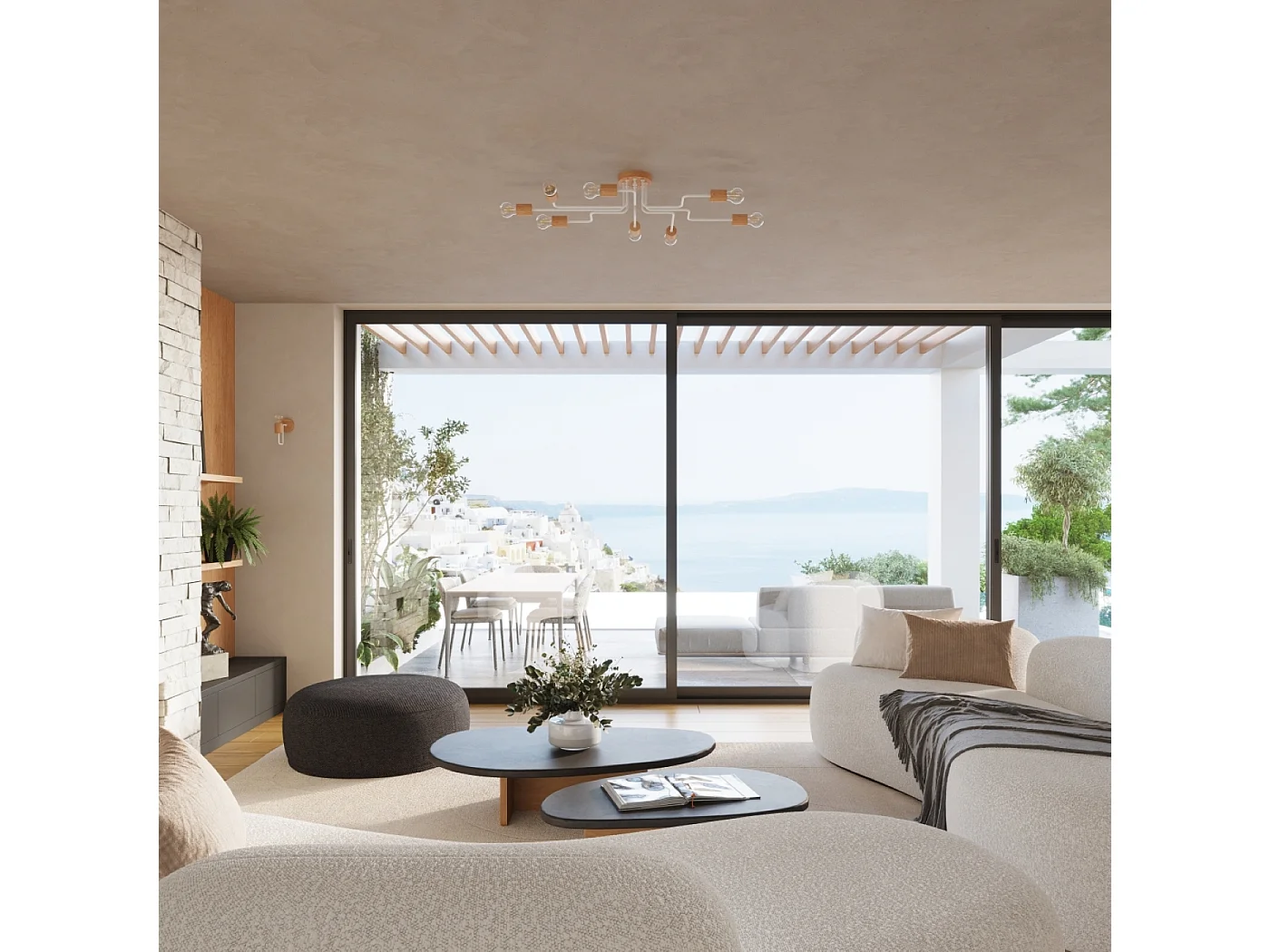 Wandleuchte Timbo Dachboden Aus  Stahl/Holz - 1 Lichtquellen - L.8 X H. Cm - Weiß/Naturholz