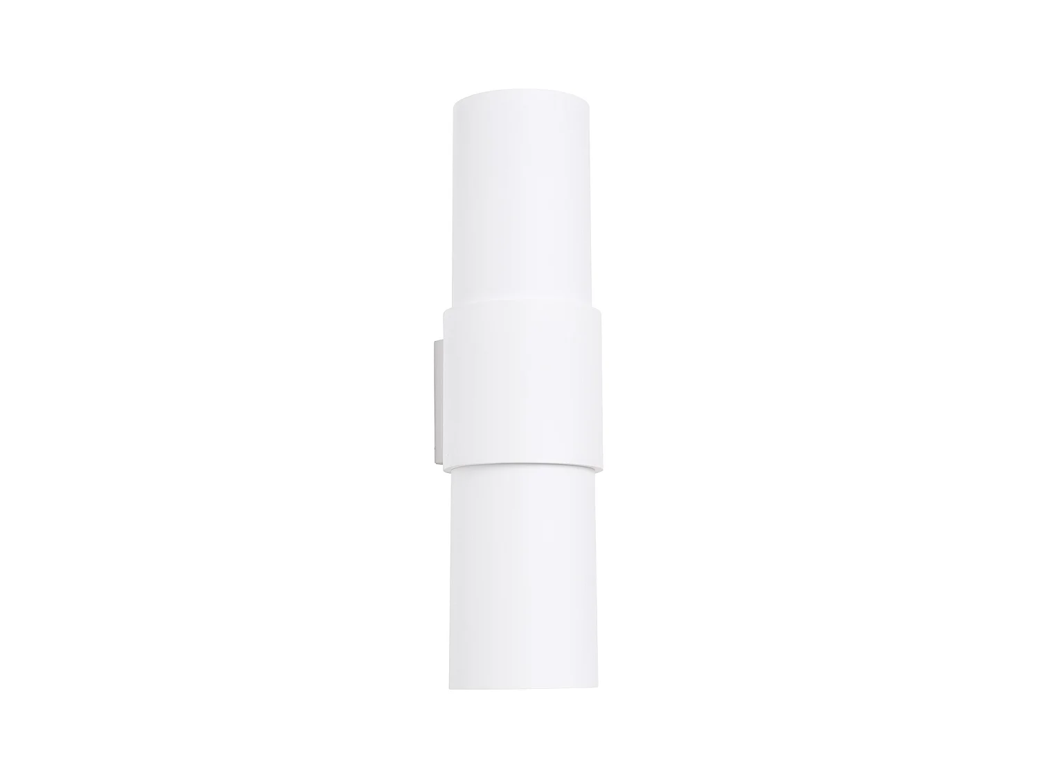 Applique Flash Minimaliste En Acier - 2 Sources Lumineuses - L.10 X H.37 Cm - Blanc