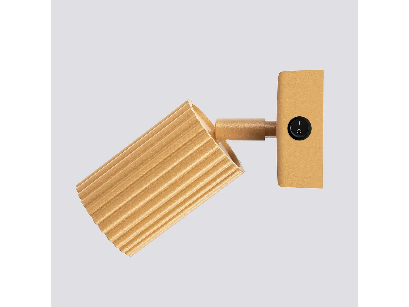 Wandleuchte Karbon Minimalistisch Aus  Aluminium - 1 Lichtquellen - L.8 X H. Cm - Golden