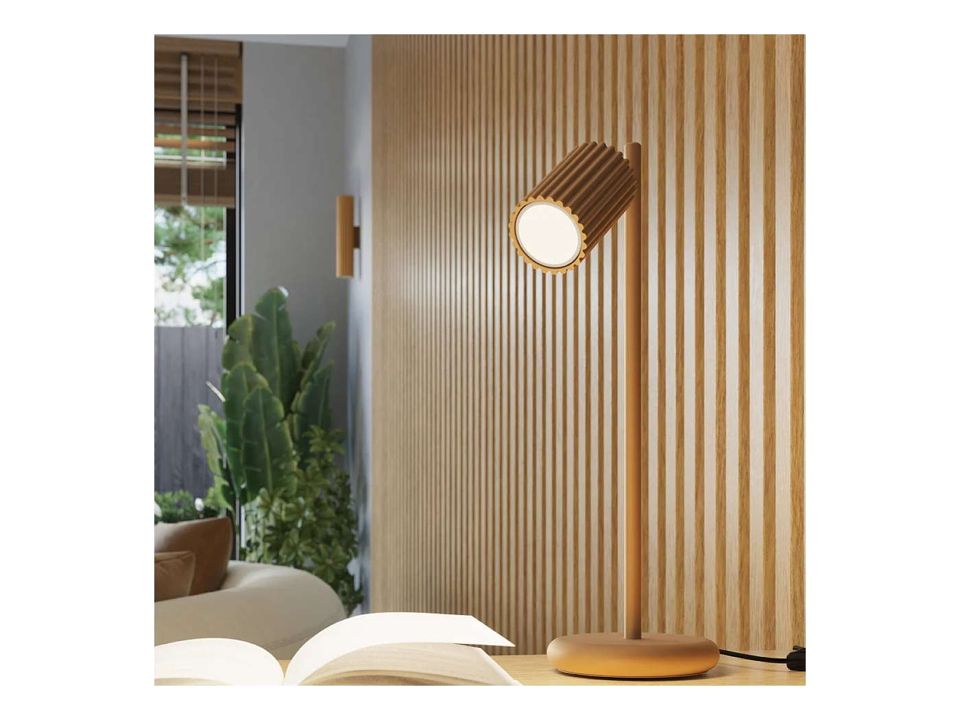 Wandleuchte Karbon Minimalistisch Aus  Aluminium - 2 Lichtquellen - L.6,5 X H. Cm - Golden