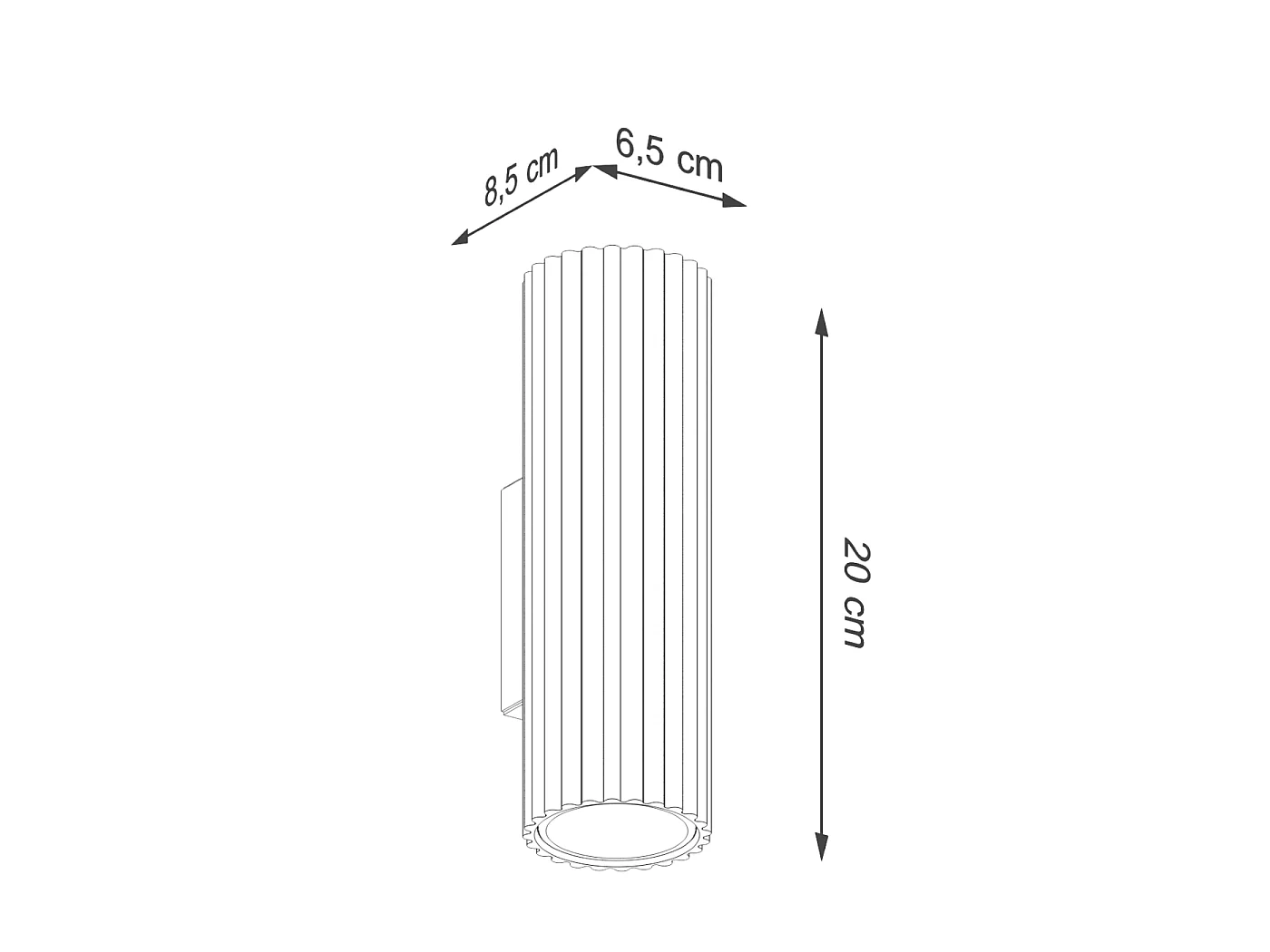 Wandlamp KARBON minimalistisch van  - 2 lichtbronnen - L.6,5 x H.20 cm - gouden