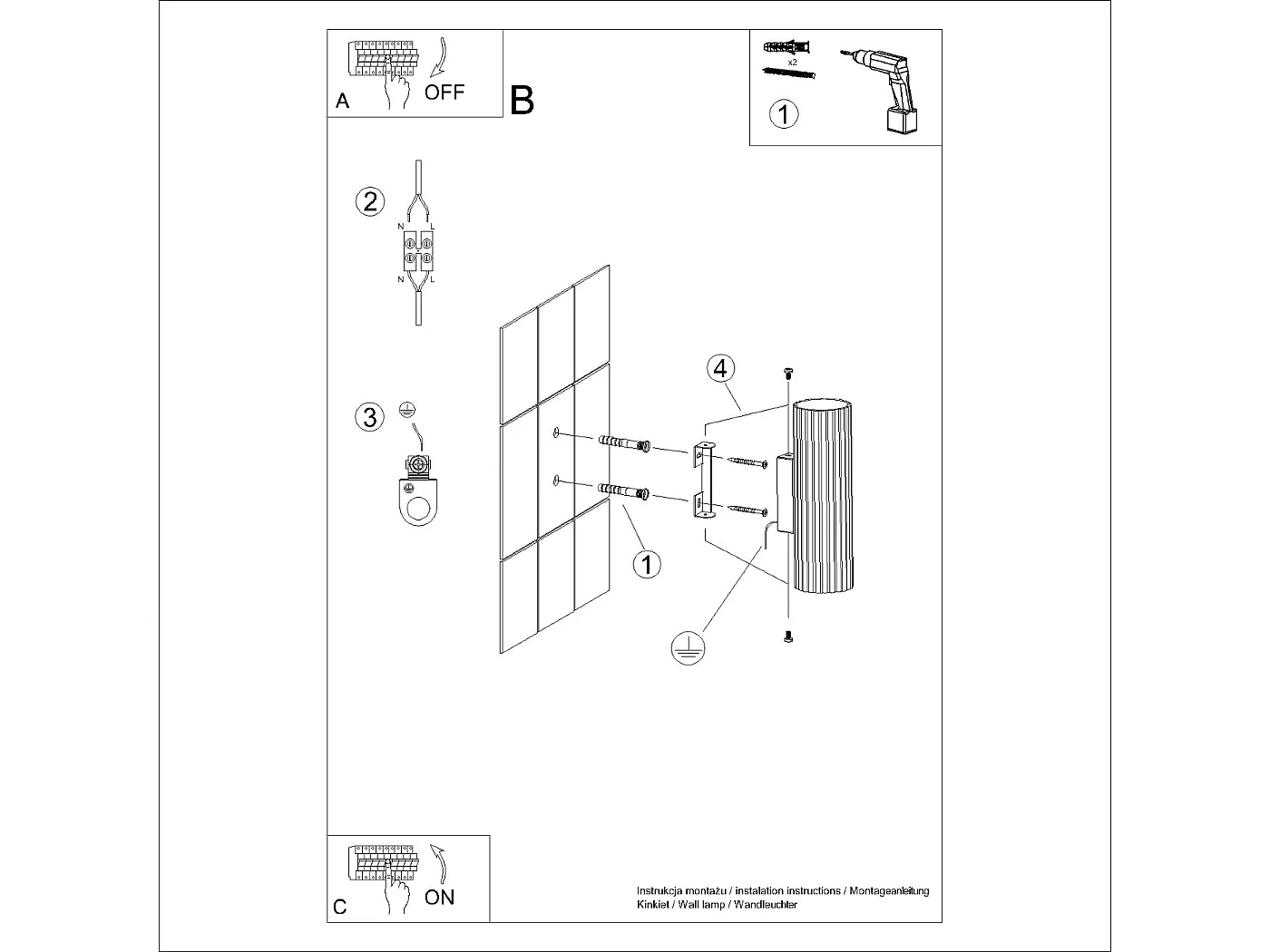 Lámpara De Pared Karbon Minimalista De Aluminio - 2 Fuentes Luminosas - L.6,5 X A.20 Cm - Blanco