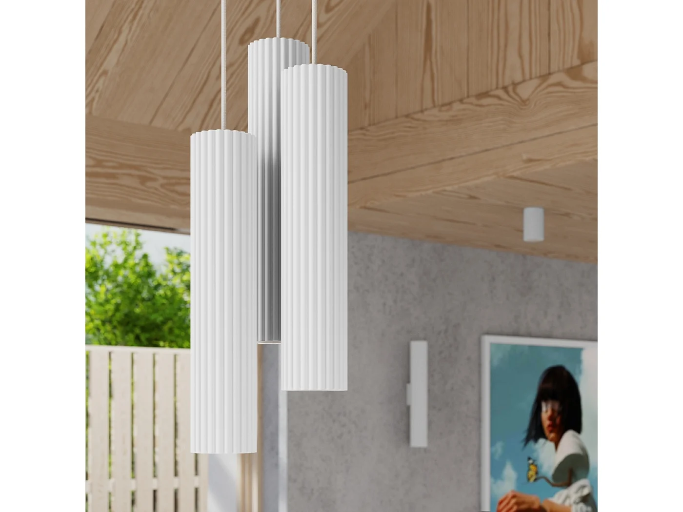 Wandlamp KARBON minimalistisch van  - 2 lichtbronnen - L.6,5 x H.20 cm - wit