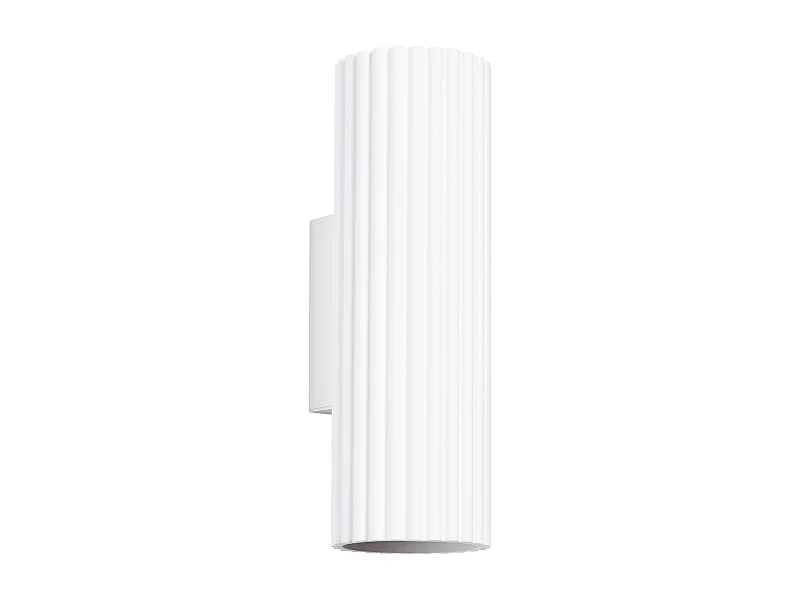 Applique Karbon Minimaliste En Aluminium - 2 Sources Lumineuses - L.6,5 X H.20 Cm - Blanc