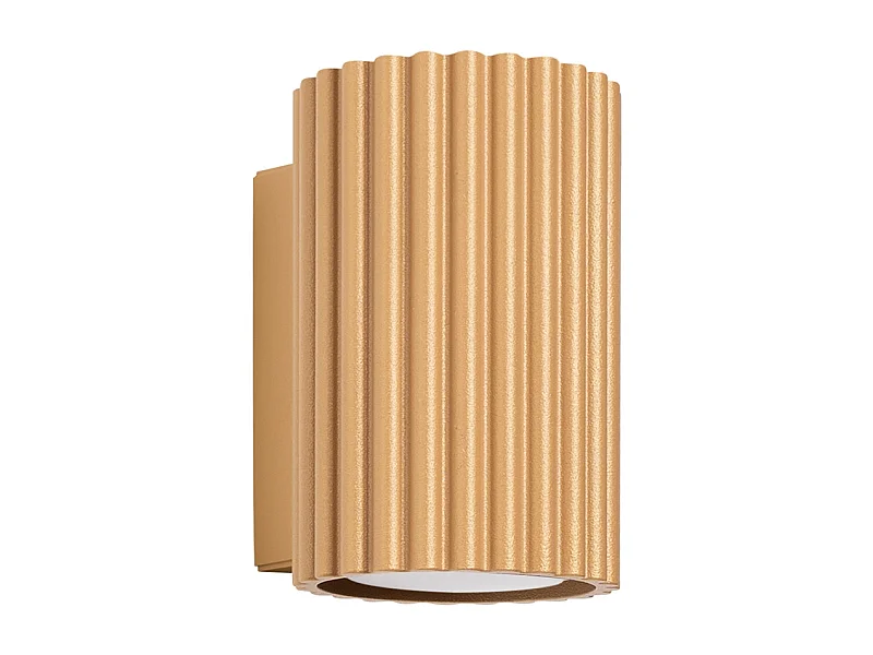 Luminária De Parede Karbon Minimalista, Alumínio - 1 Lichtbronnen - L.6.5 X H.10 Cm - Dourado