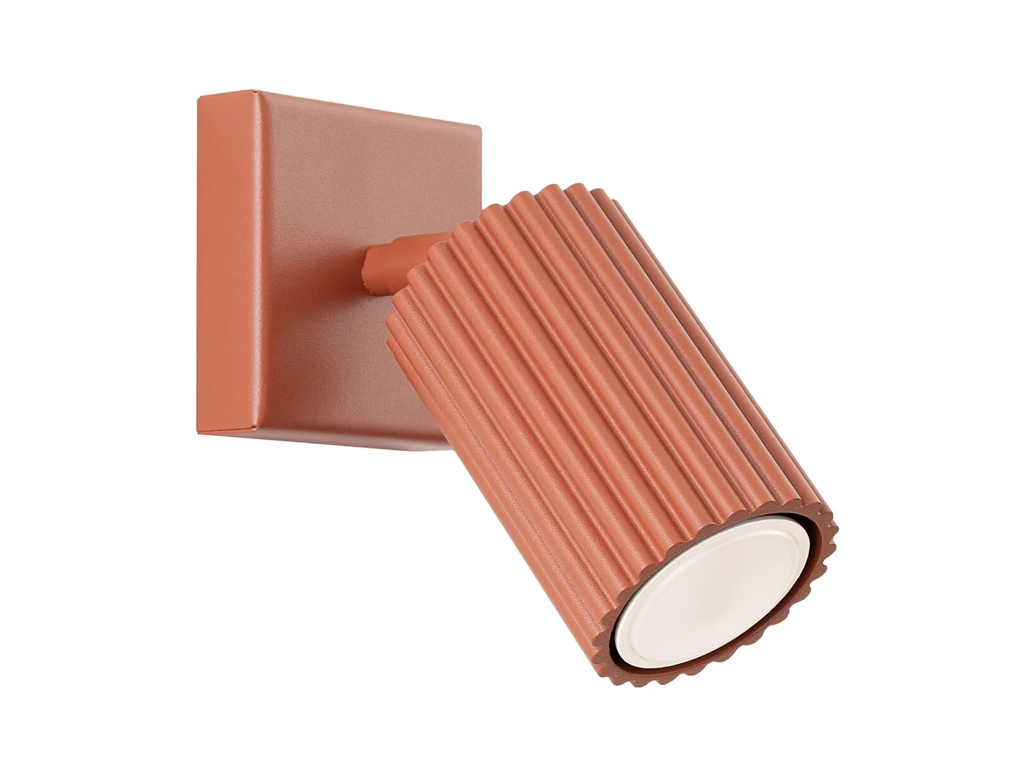 Wandlamp Karbon Minimalistisch Van  - 1 Lichtbronnen - L.8 X H.8 Cm - Rode Oker