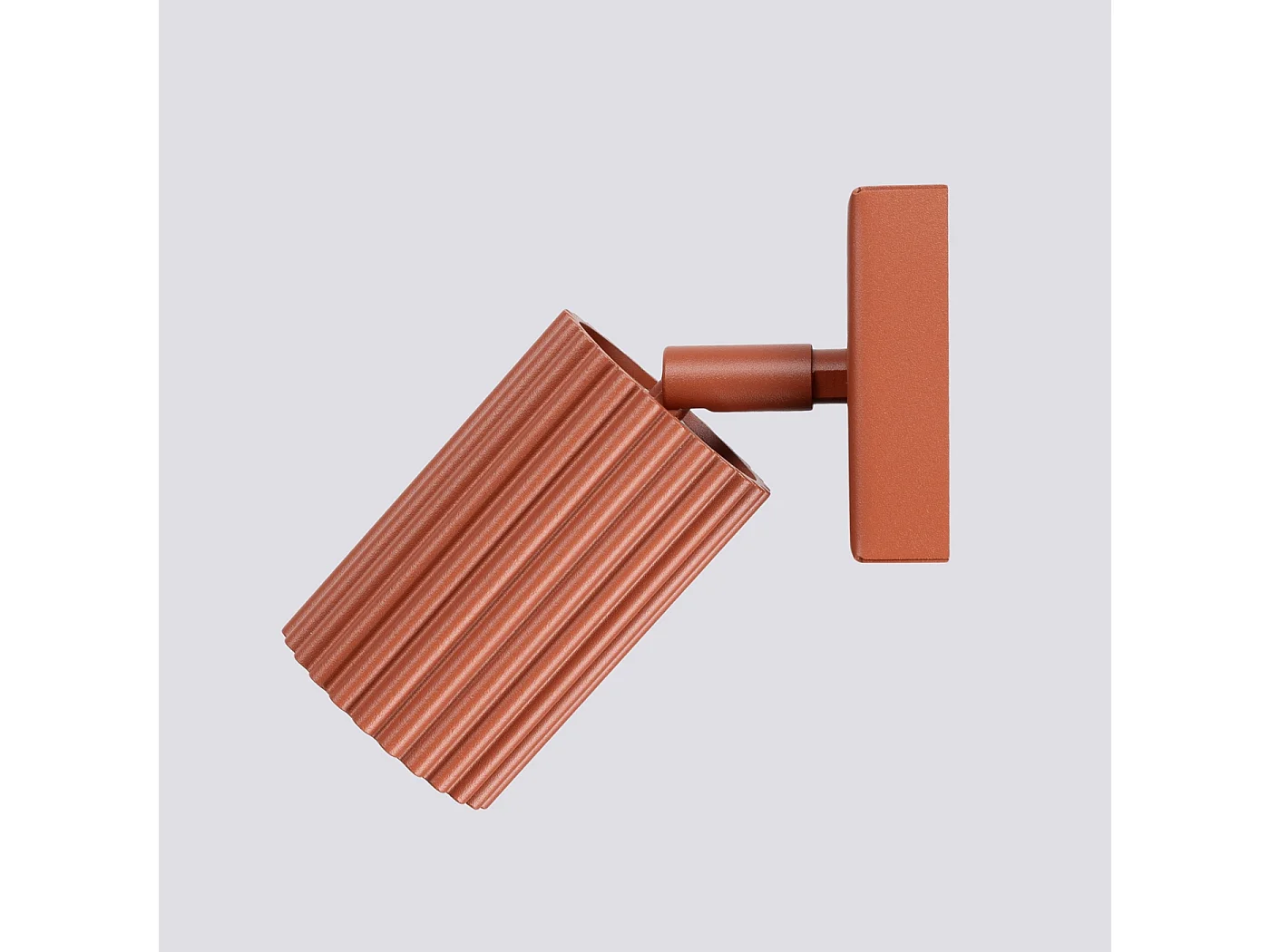 Lampada da parete KARBON minimalista di alluminio - 1 sorgenti luminose - L.8 x A.8 cm - ocra rossa