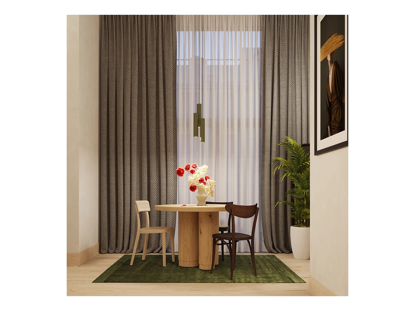 Lámpara De Pared Lagos Desván De Acero - 2 Fuentes Luminosas - L.6 X A.30 Cm - Verde Oliva