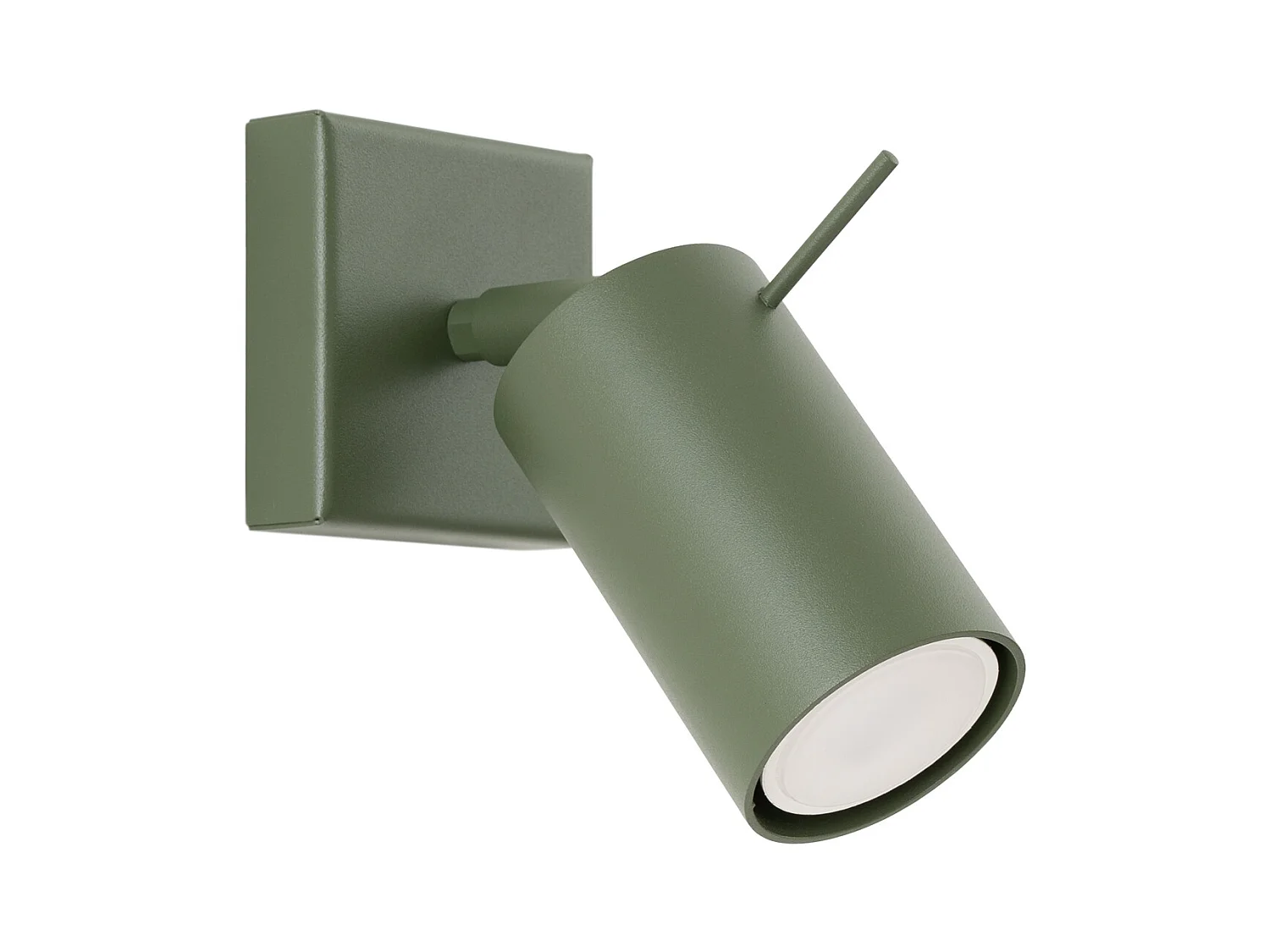 Applique Ring Moderne En Acier - 1 Sources Lumineuses - L.8 X H.8 Cm - Vert Olive