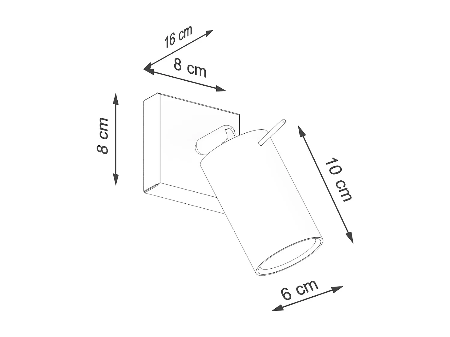 Wandleuchte Ring Modern Aus  Stahl - 1 Lichtquellen - L.8 X H. Cm - Olivgrün