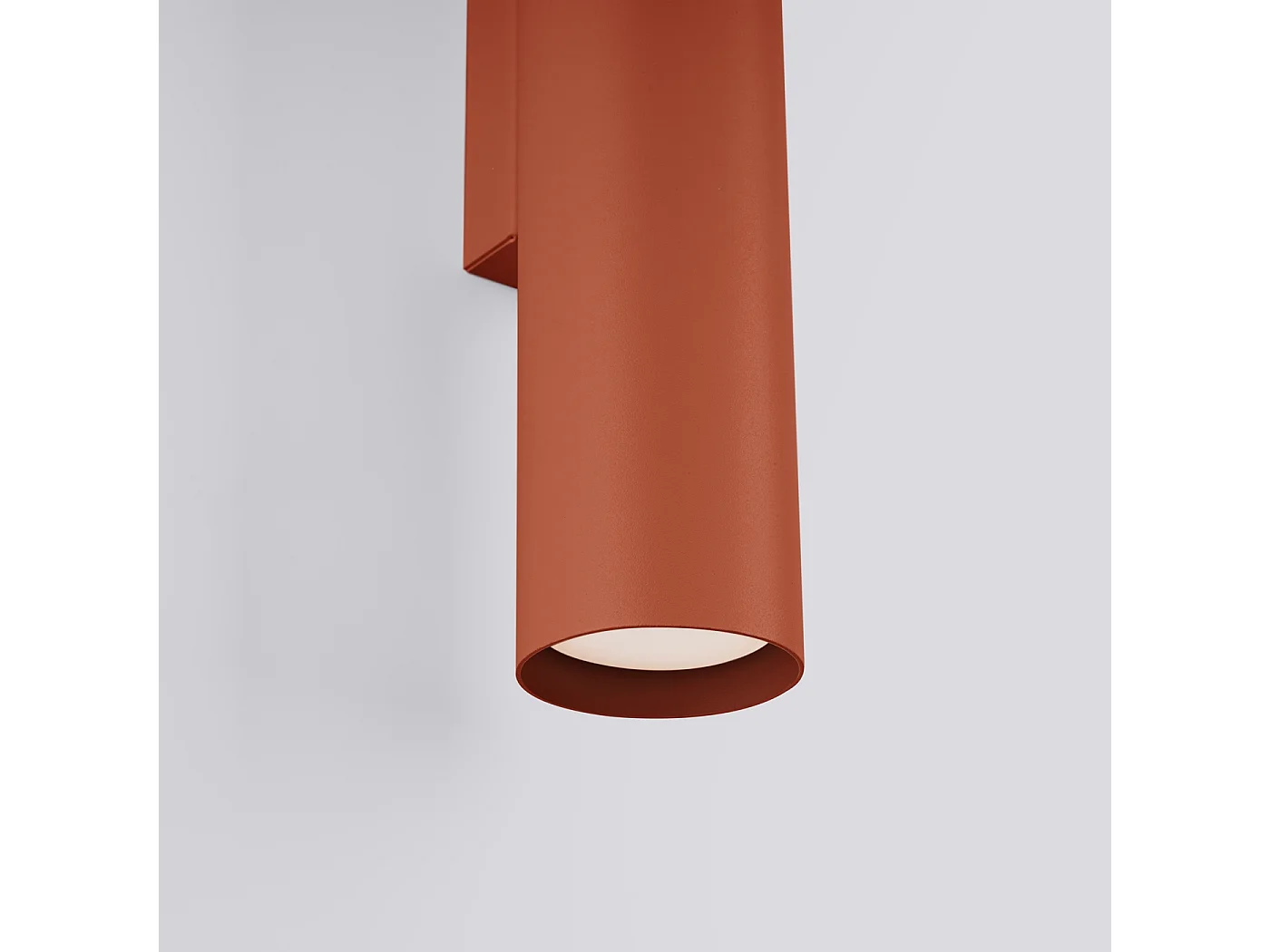 Applique Lagos Grenier En Acier - 2 Sources Lumineuses - L.6 X H.30 Cm - Ocre Rouge