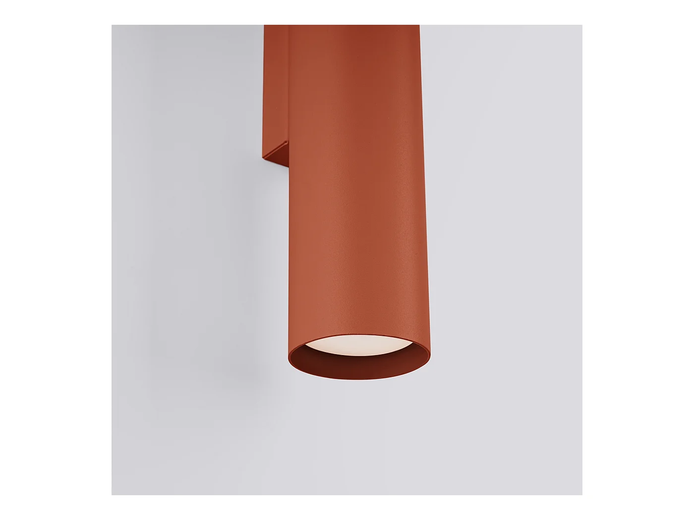 Applique Lagos Grenier En Acier - 2 Sources Lumineuses - L.6 X H.30 Cm - Ocre Rouge