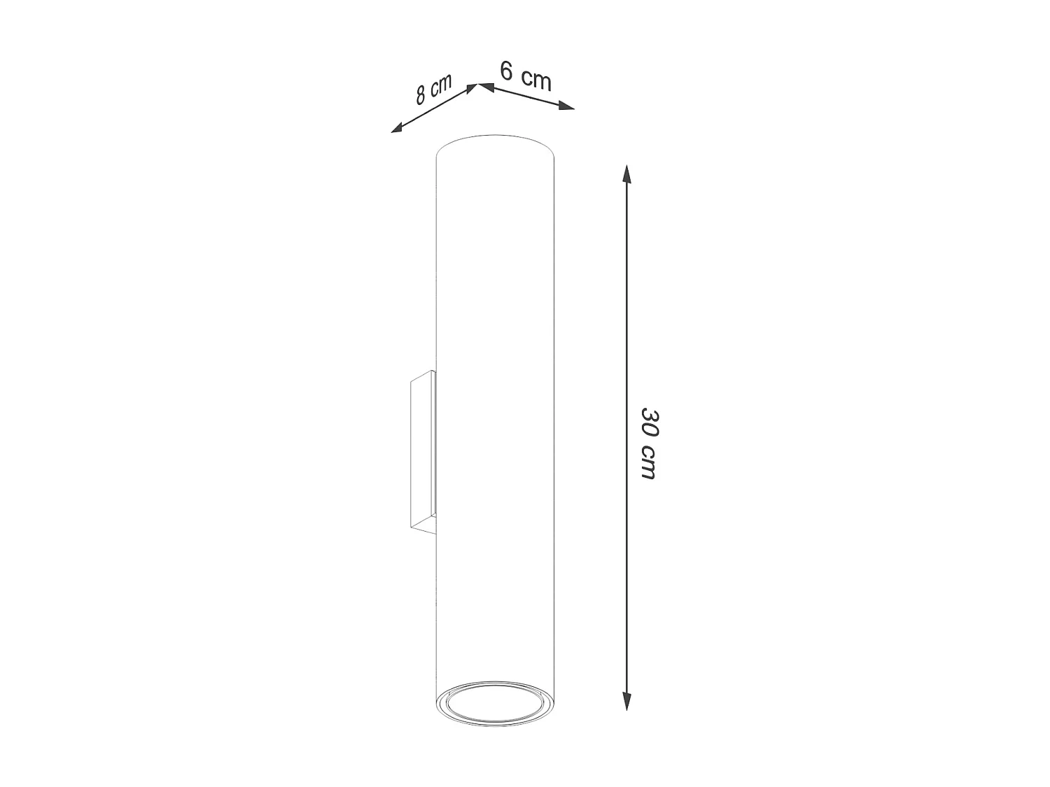 Lámpara De Pared Lagos Desván De Acero - 2 Fuentes Luminosas - L.6 X A.30 Cm - Ocre Rojo