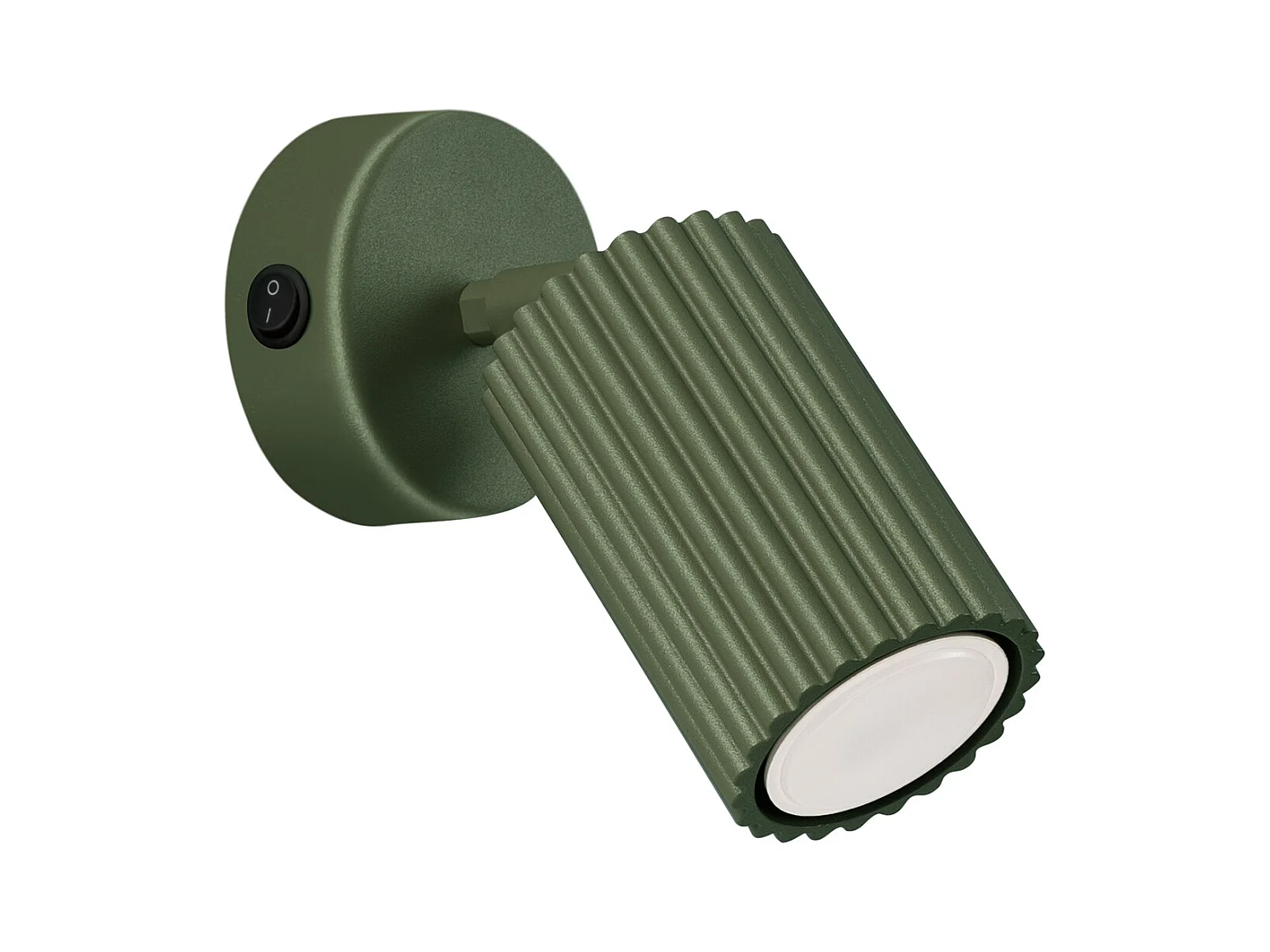 Applique Karbon Minimaliste En Aluminium - 1 Sources Lumineuses - L.8 X H.16 Cm - Vert Olive