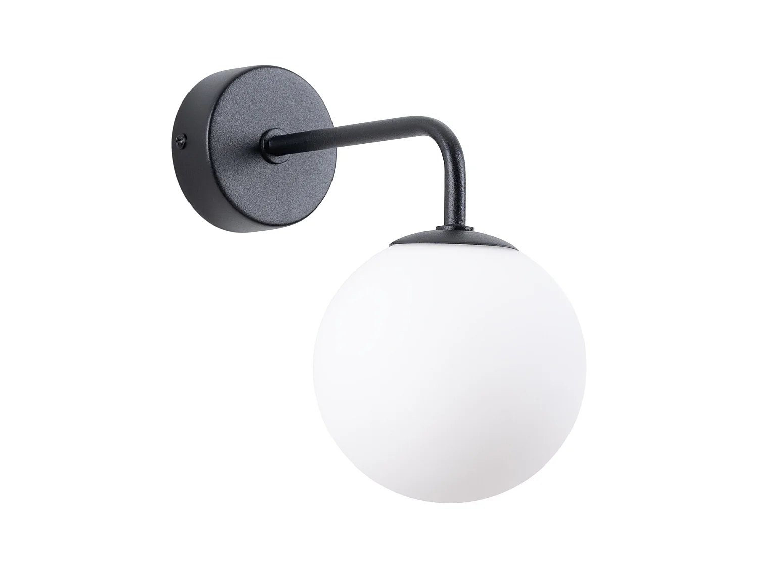 Applique Astral Minimaliste En Acier/Verre - 1 Sources Lumineuses - L.10 X H.21 Cm - Noir/Blanc