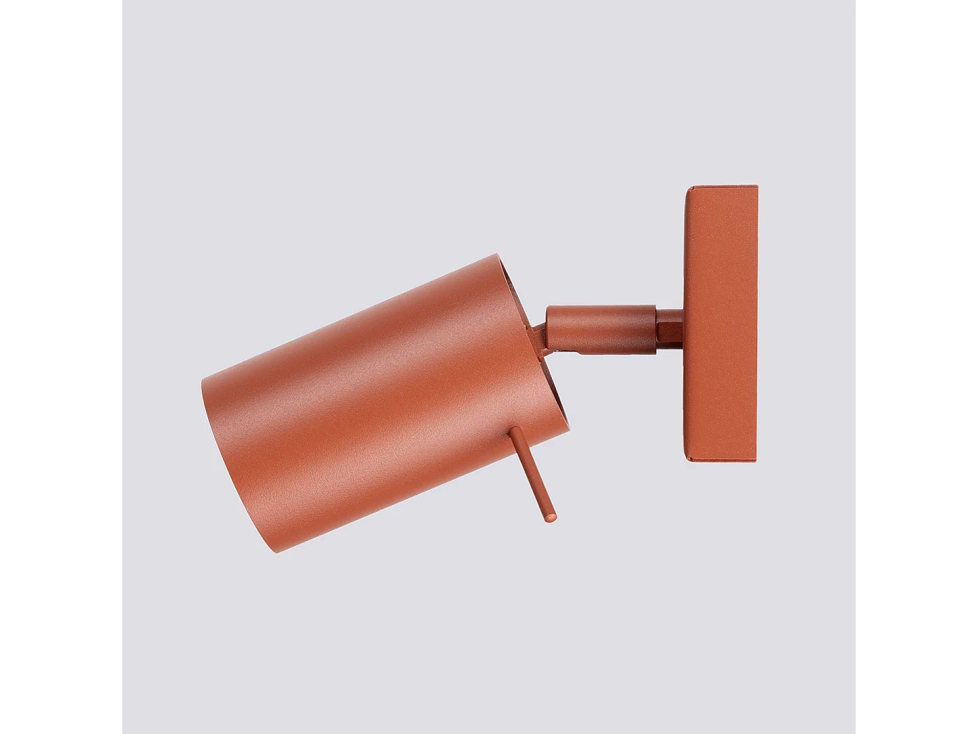 Wandleuchte Ring Modern Aus  Stahl - 1 Lichtquellen - L.8 X H. Cm - Roter Ocker