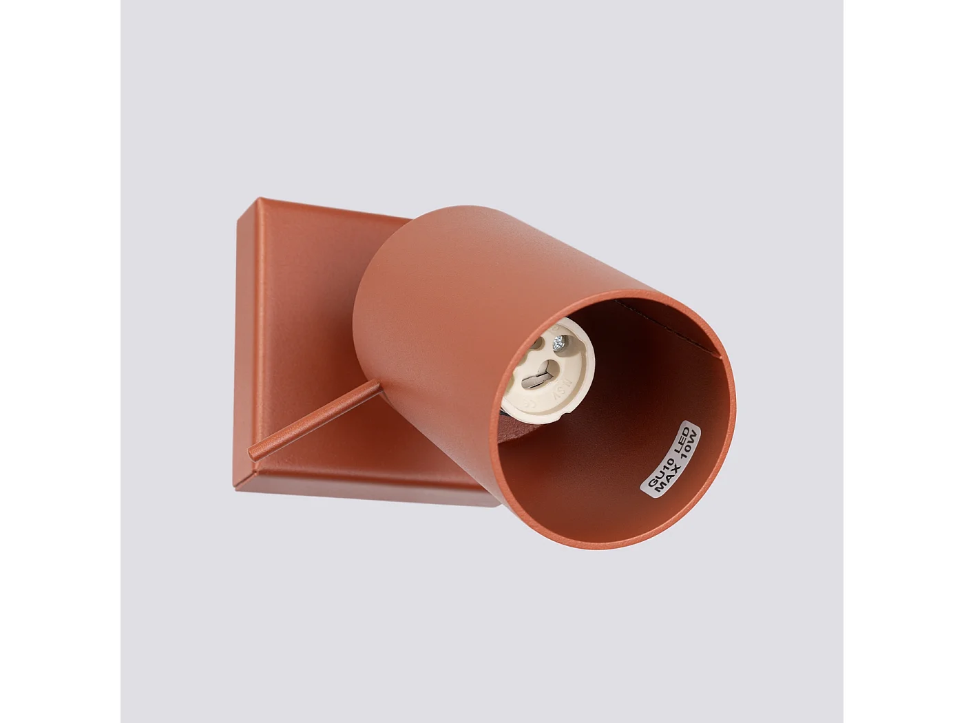 Wandleuchte RING modern aus  Stahl - 1 lichtquellen - L.8 x H. cm - roter Ocker