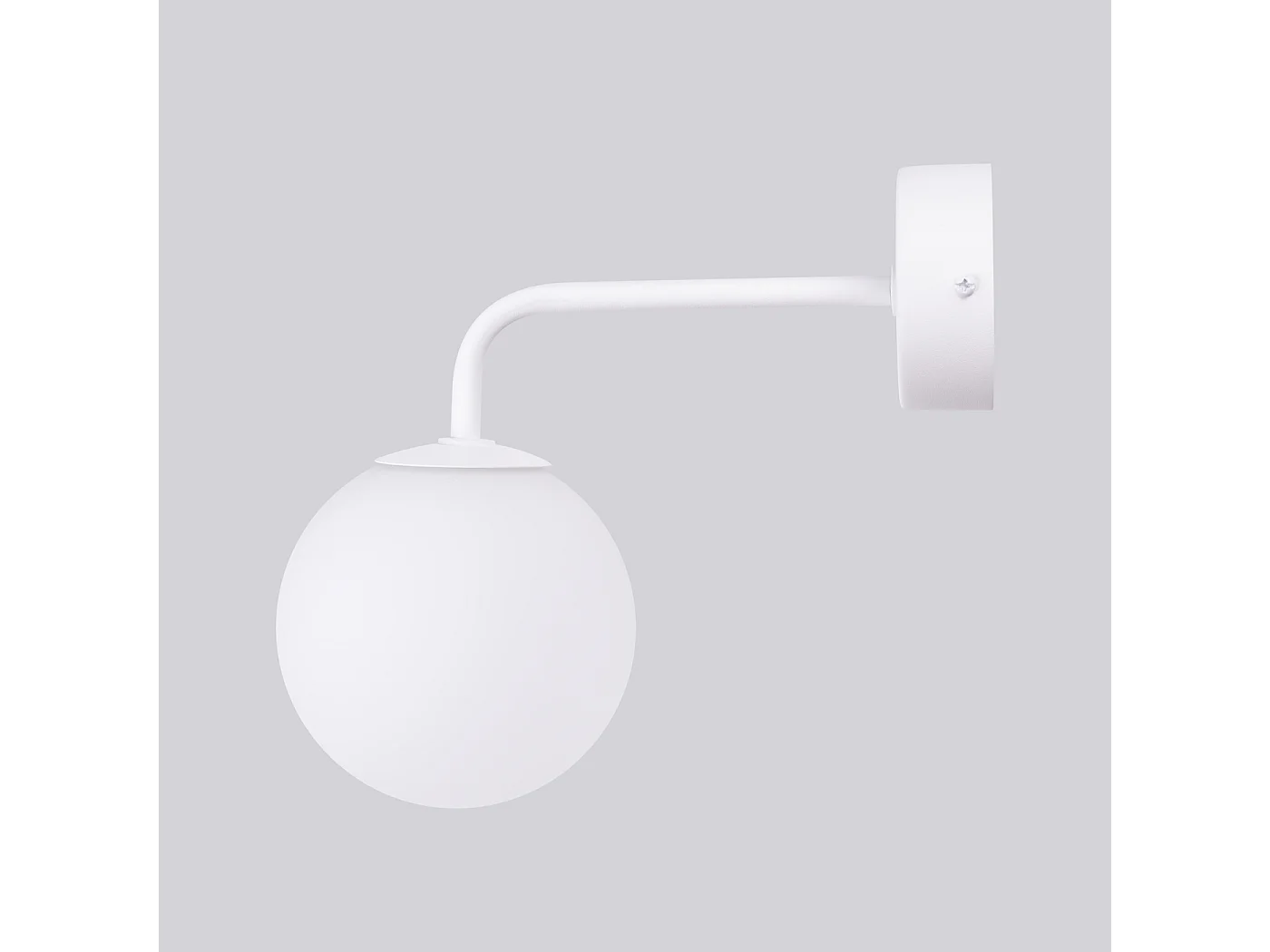 Wandleuchte Astral Minimalistisch Aus  Stahl/Glas - 1 Lichtquellen - L.10 X H. Cm - Weiß