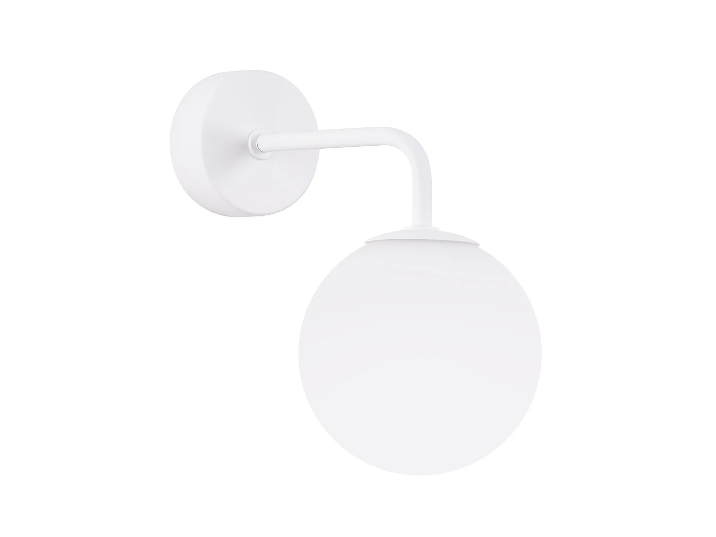 Applique Astral Minimaliste En Acier/Verre - 1 Sources Lumineuses - L.10 X H.21 Cm - Blanc