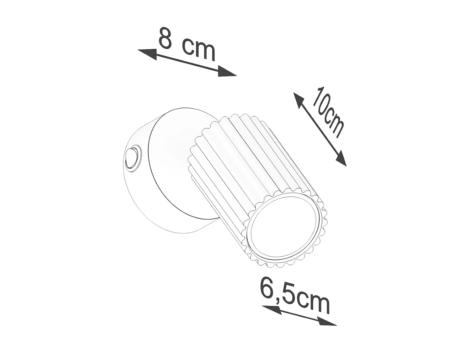 Lampada Da Parete Karbon Minimalista Di Alluminio - 1 Sorgenti Luminose - L.8 X A.16 Cm - Ocra Rossa