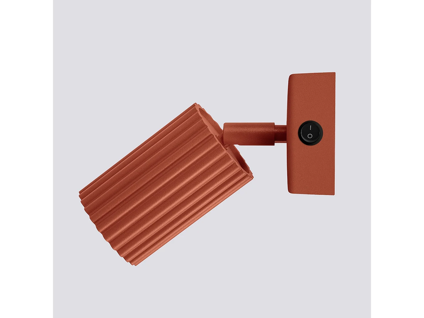 Wandlamp KARBON minimalistisch van  - 1 lichtbronnen - L.8 x H.16 cm - rode oker