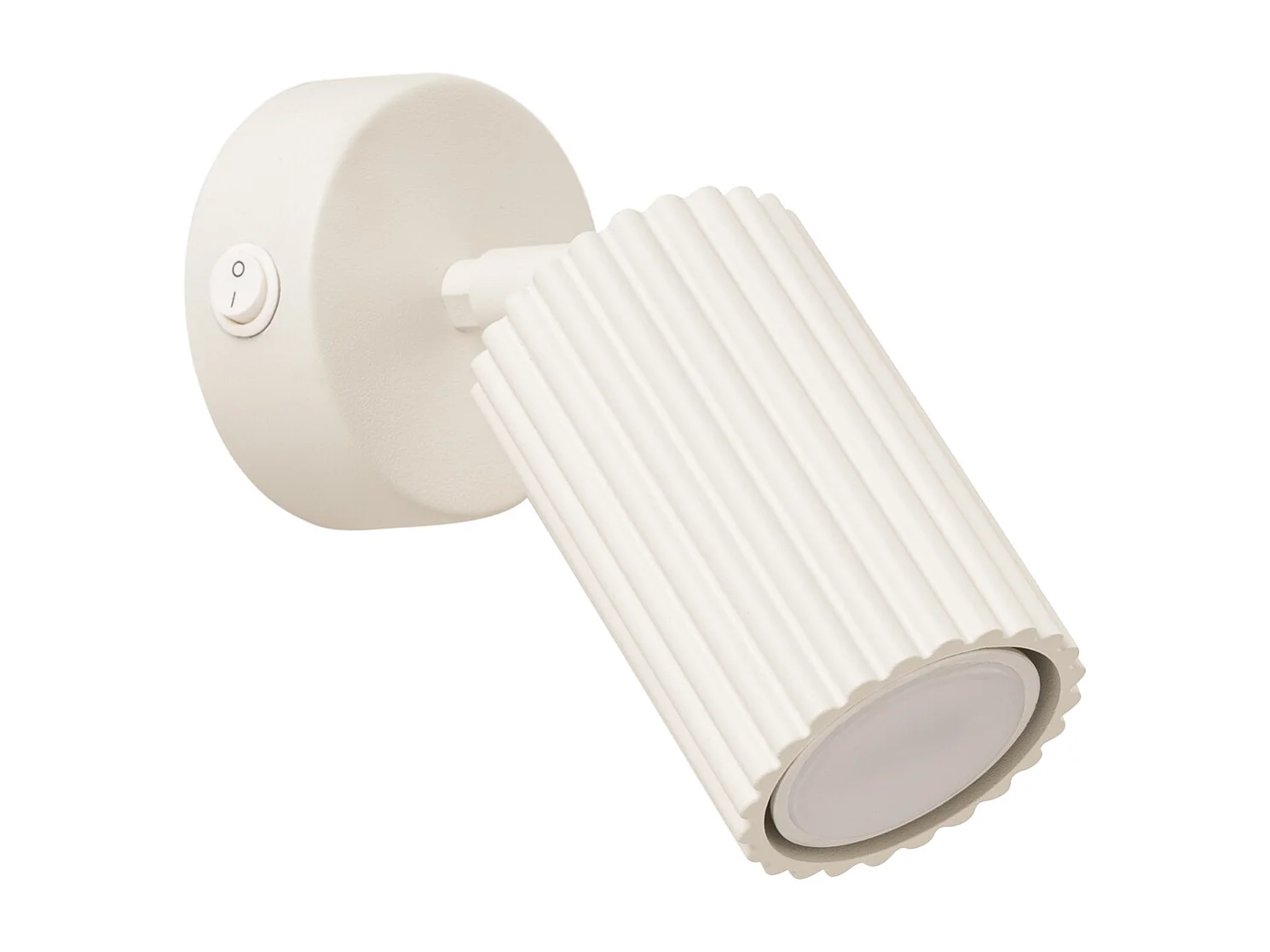 Luminária De Parede Karbon Minimalista, Alumínio - 1 Lichtbronnen - L.8 X H.16 Cm - Bege