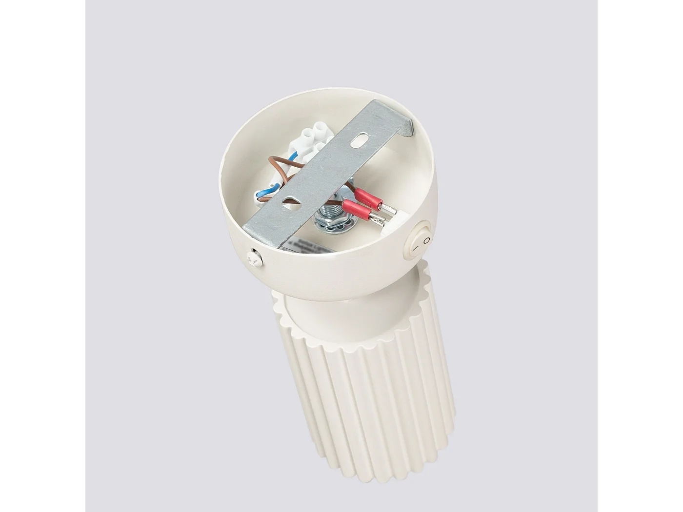 Wandlamp KARBON minimalistisch van  - 1 lichtbronnen - L.8 x H.16 cm - beige