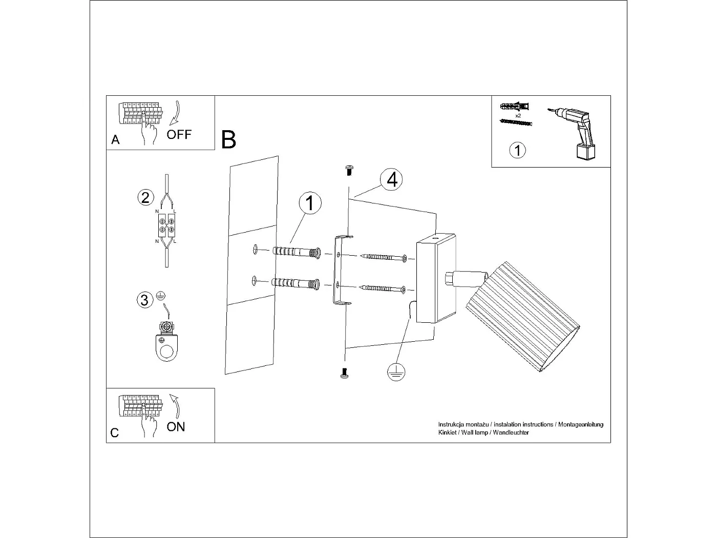 Lámpara De Pared Karbon Minimalista De Aluminio - 1 Fuentes Luminosas - L.8 X A.8 Cm - Verde Oliva
