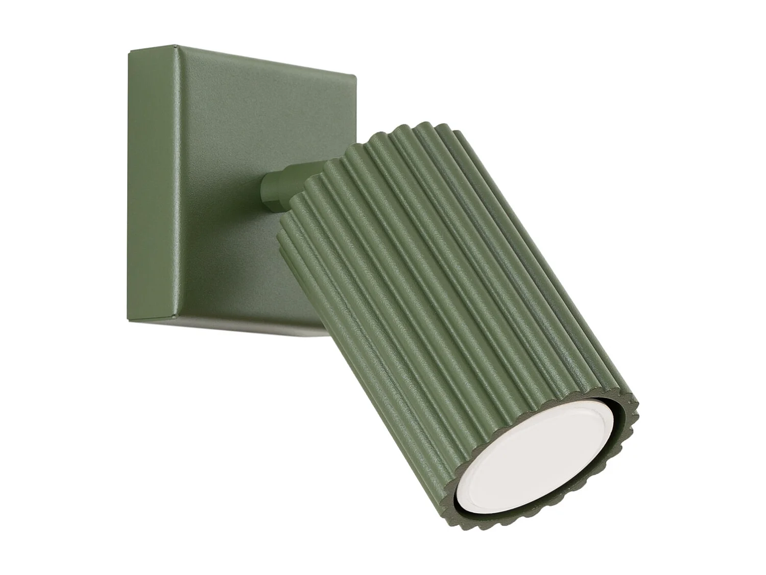 Applique Karbon Minimaliste En Aluminium - 1 Sources Lumineuses - L.8 X H.8 Cm - Vert Olive