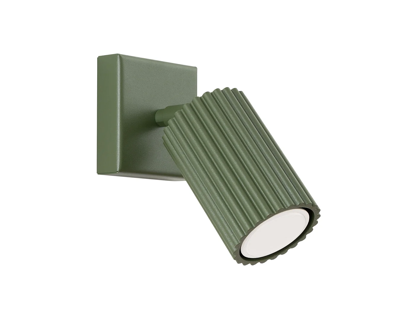 Lampa ścienna minimalistyczny KARBON, aluminium - 1 źródło - L.8 x H.8 cm - zielony oliwkowy