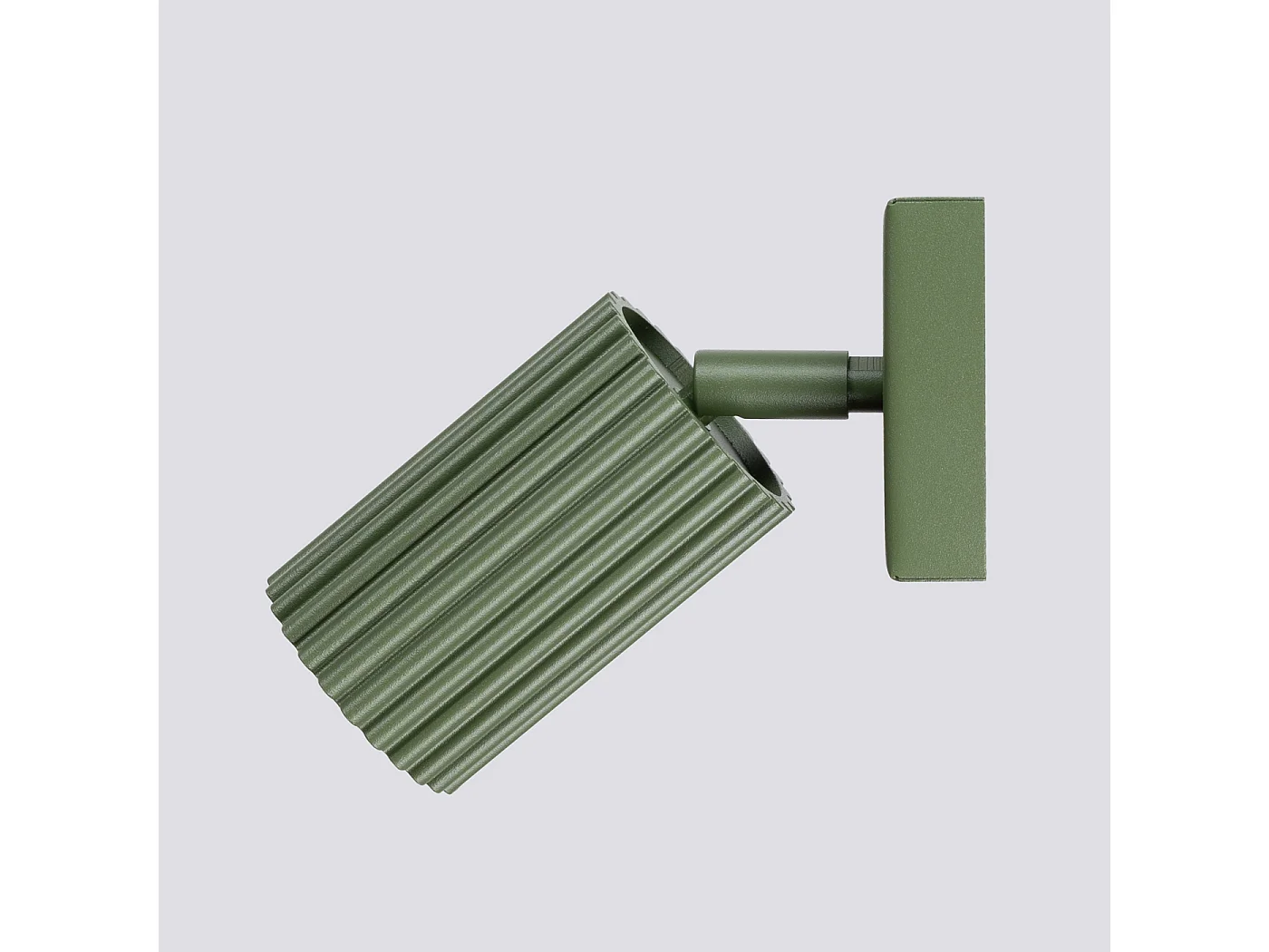Lampa ścienna minimalistyczny KARBON, aluminium - 1 źródło - L.8 x H.8 cm - zielony oliwkowy