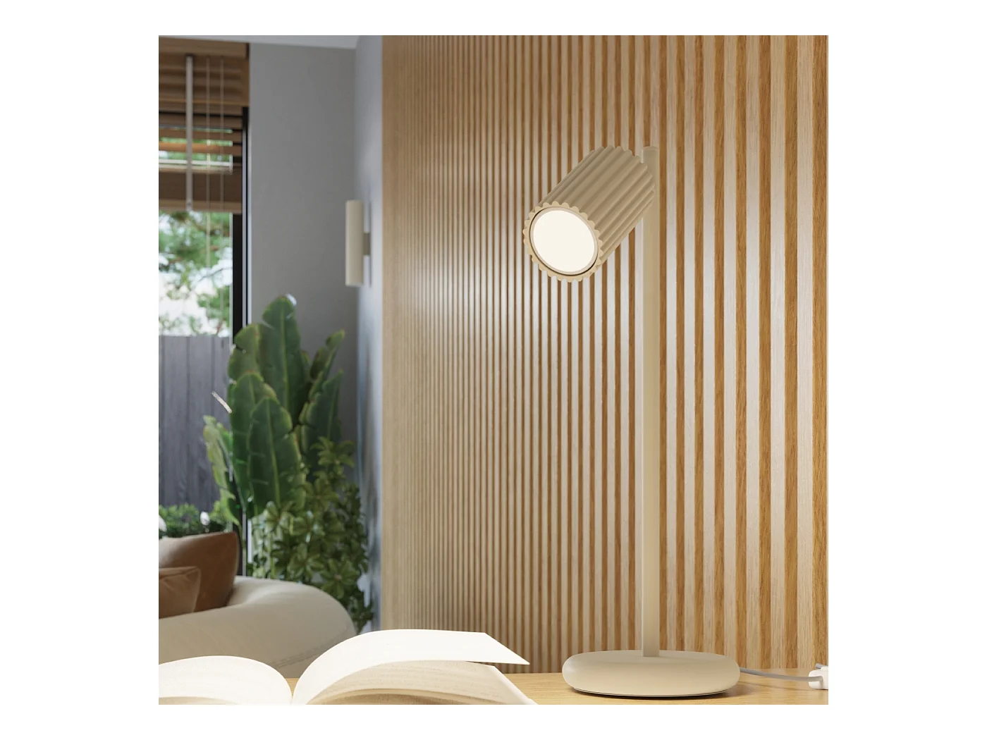 Applique Karbon Minimaliste En Aluminium - 2 Sources Lumineuses - L.6,5 X H.20 Cm - Beige