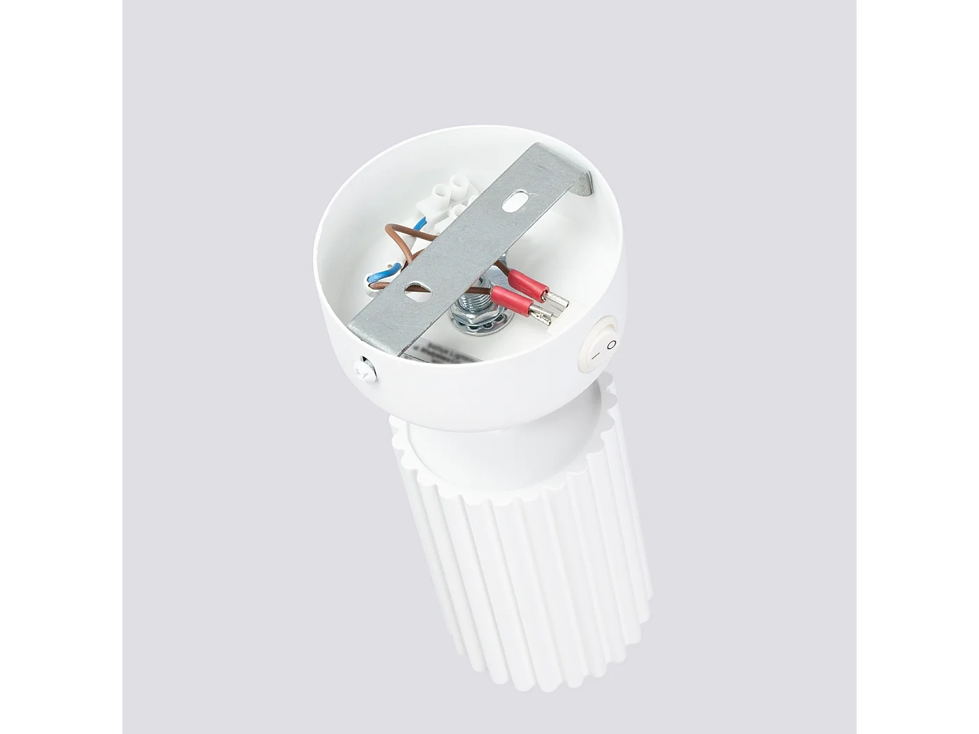 Luminária De Parede Karbon Minimalista, Alumínio - 1 Lichtbronnen - L.8 X H.16 Cm - Branco