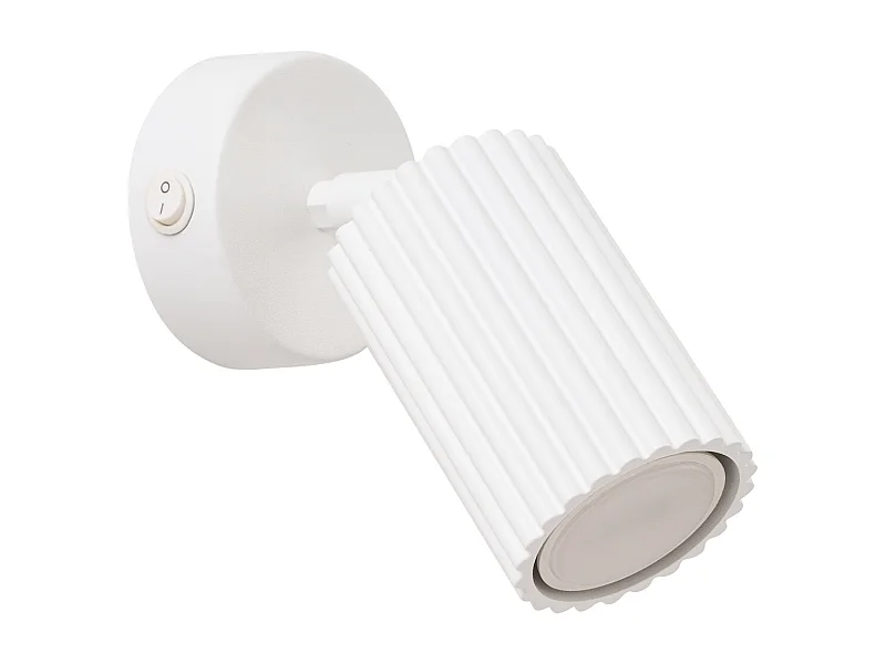 Applique Karbon Minimaliste En Aluminium - 1 Sources Lumineuses - L.8 X H.16 Cm - Blanc