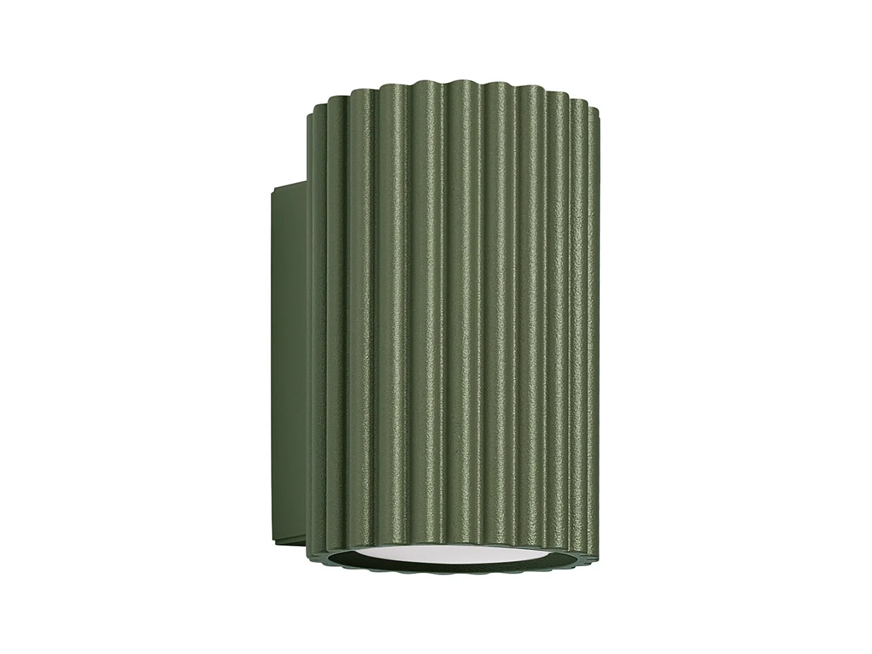 Wandlamp Karbon Minimalistisch Van  - 1 Lichtbronnen - L.6,5 X H.10 Cm - Olijfgroen