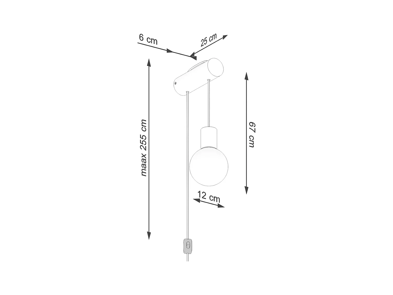 Applique Nimbi Grenier En Bois/Verre - 1 Sources Lumineuses - L.6 X H.67 Cm - Bois Naturel/Blanc/Noir