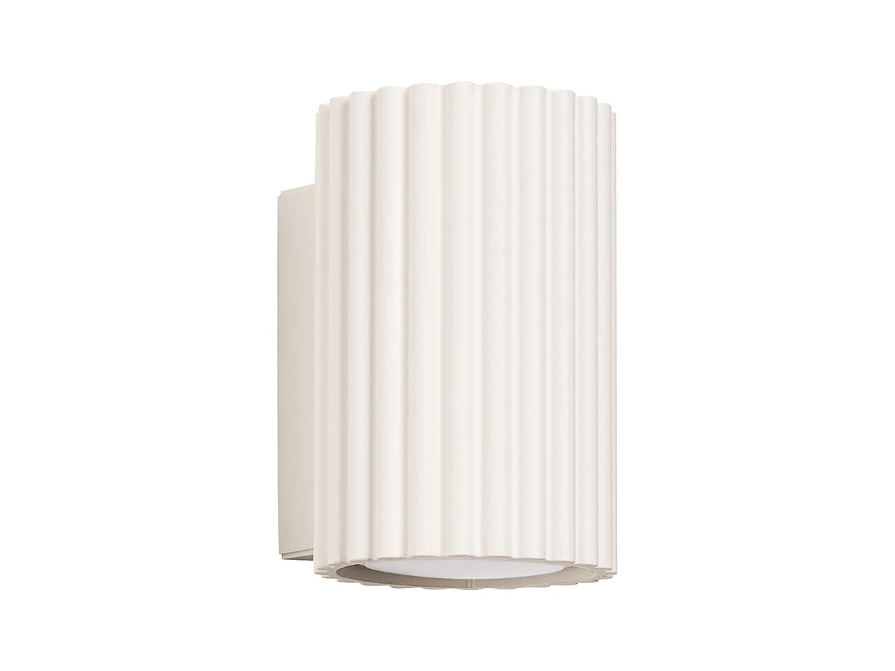 Wandlamp Karbon Minimalistisch Van  - 1 Lichtbronnen - L.6,5 X H.10 Cm - Beige