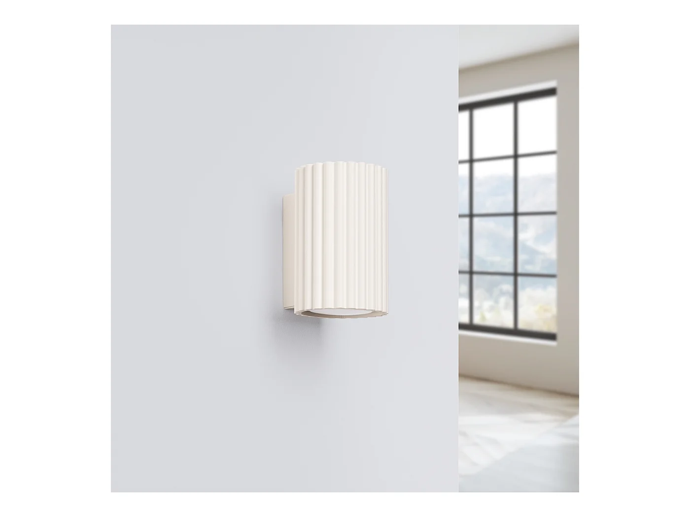 Applique Karbon Minimaliste En Aluminium - 1 Sources Lumineuses - L.6,5 X H.10 Cm - Beige