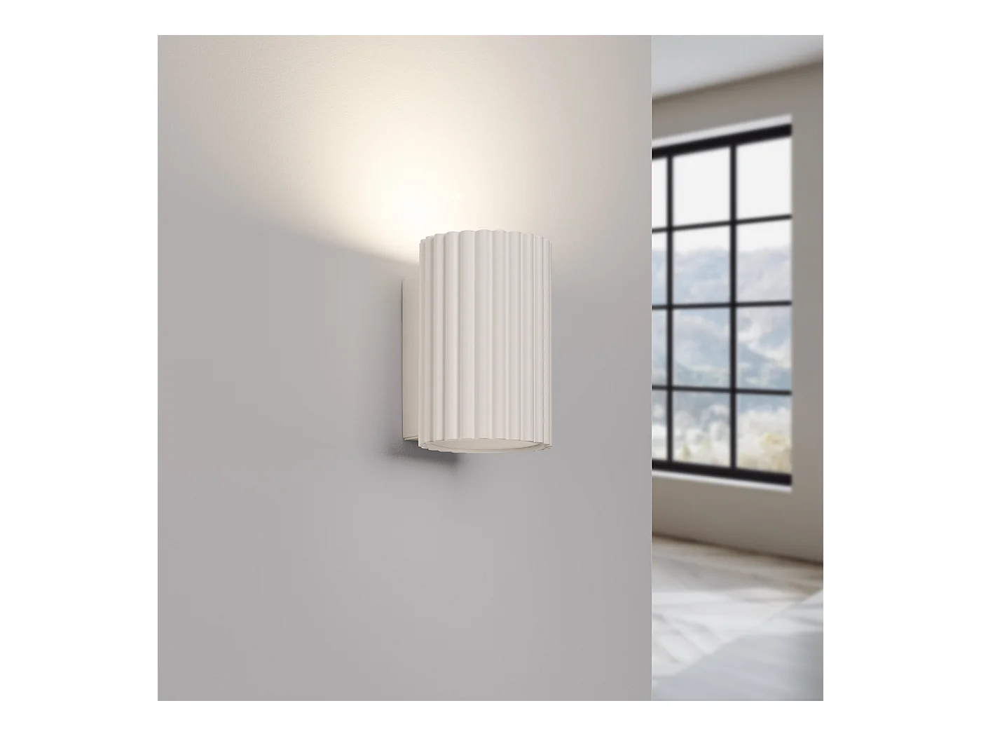 Applique Karbon Minimaliste En Aluminium - 1 Sources Lumineuses - L.6,5 X H.10 Cm - Beige