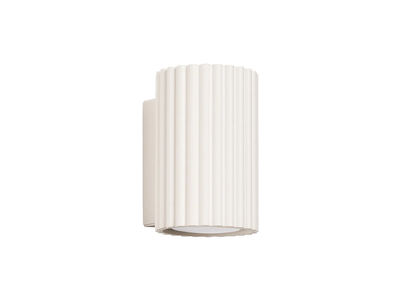 Wandleuchte KARBON minimalistisch aus  Aluminium - 1 lichtquellen - L.6,5 x H. cm - Beige