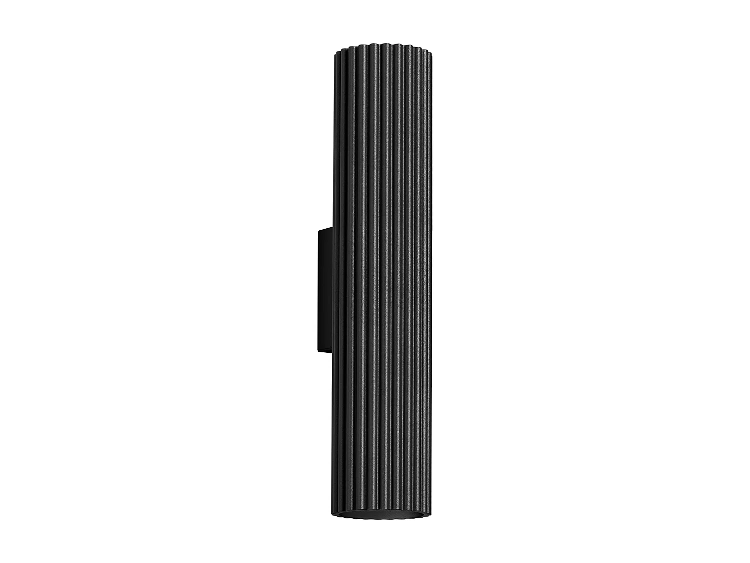 Lámpara De Pared Karbon Minimalista De Aluminio - 2 Fuentes Luminosas - L.6,5 X A.30 Cm - Negro