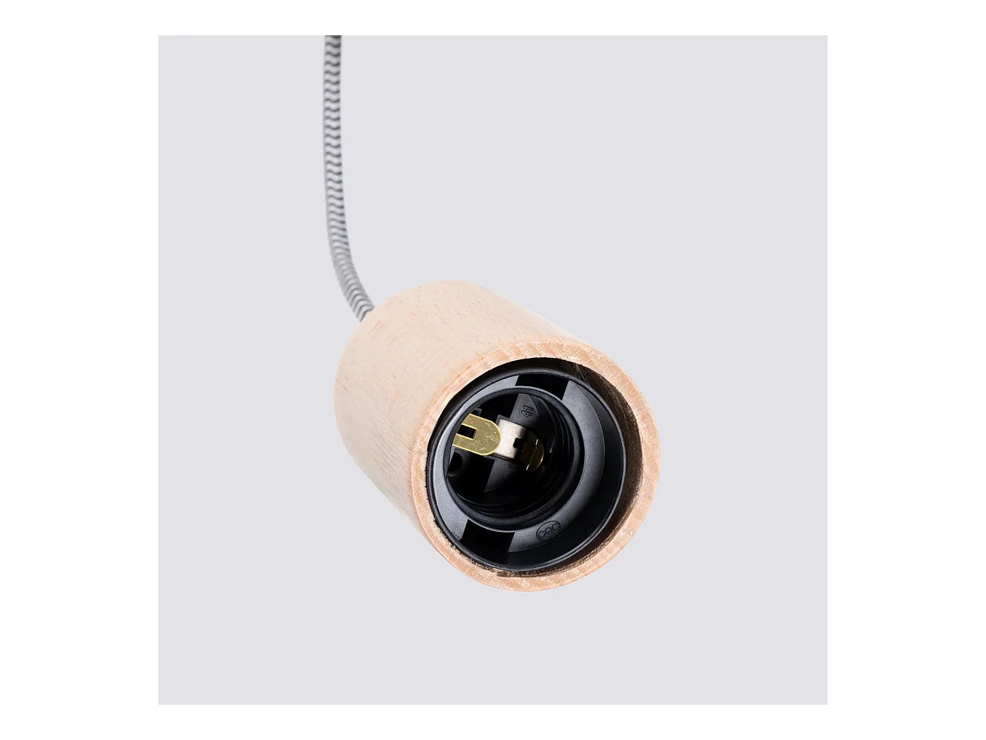 Applique Nimbi Grenier En Bois - 1 Sources Lumineuses - L.6 X H.55 Cm - Bois Naturel/Blanc/Noir