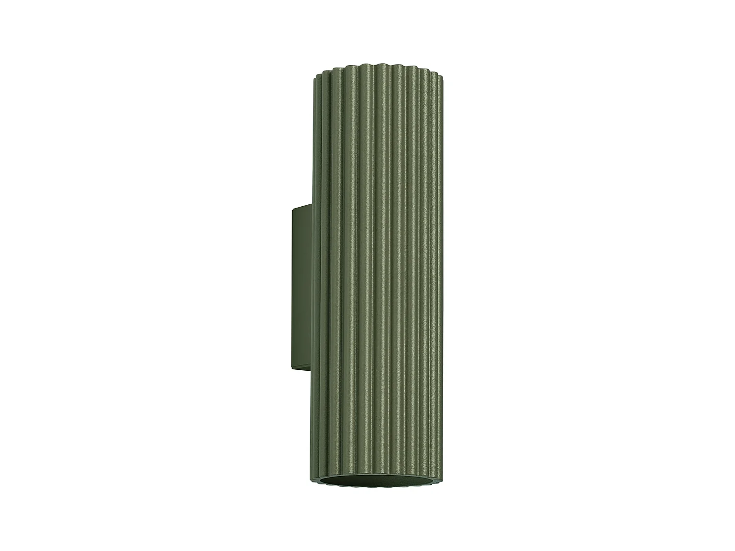 Lámpara De Pared Karbon Minimalista De Aluminio - 2 Fuentes Luminosas - L.6,5 X A.20 Cm - Verde Oliva