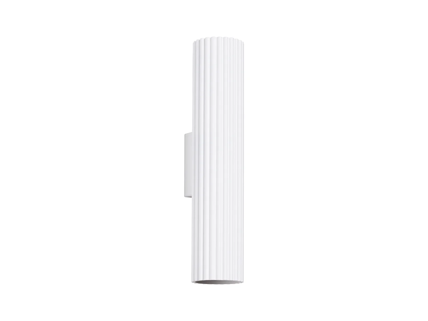 Wandlamp Karbon Minimalistisch Van  - 2 Lichtbronnen - L.6,5 X H.30 Cm - Wit