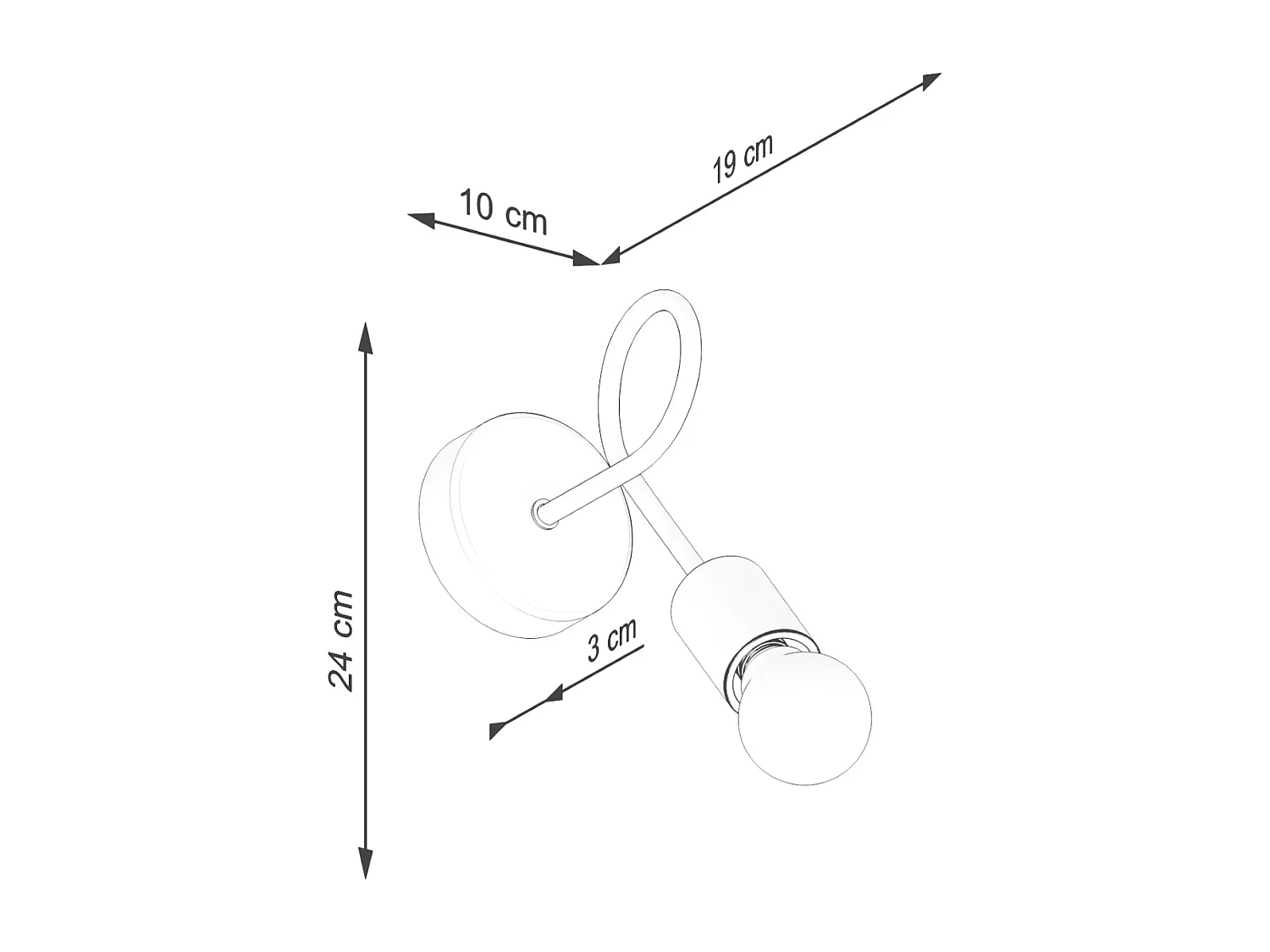 Wandlamp Ember Minimalistisch Van  - 1 Lichtbronnen - L.10 X H.24 Cm - Wit/Natuurlijk Hout