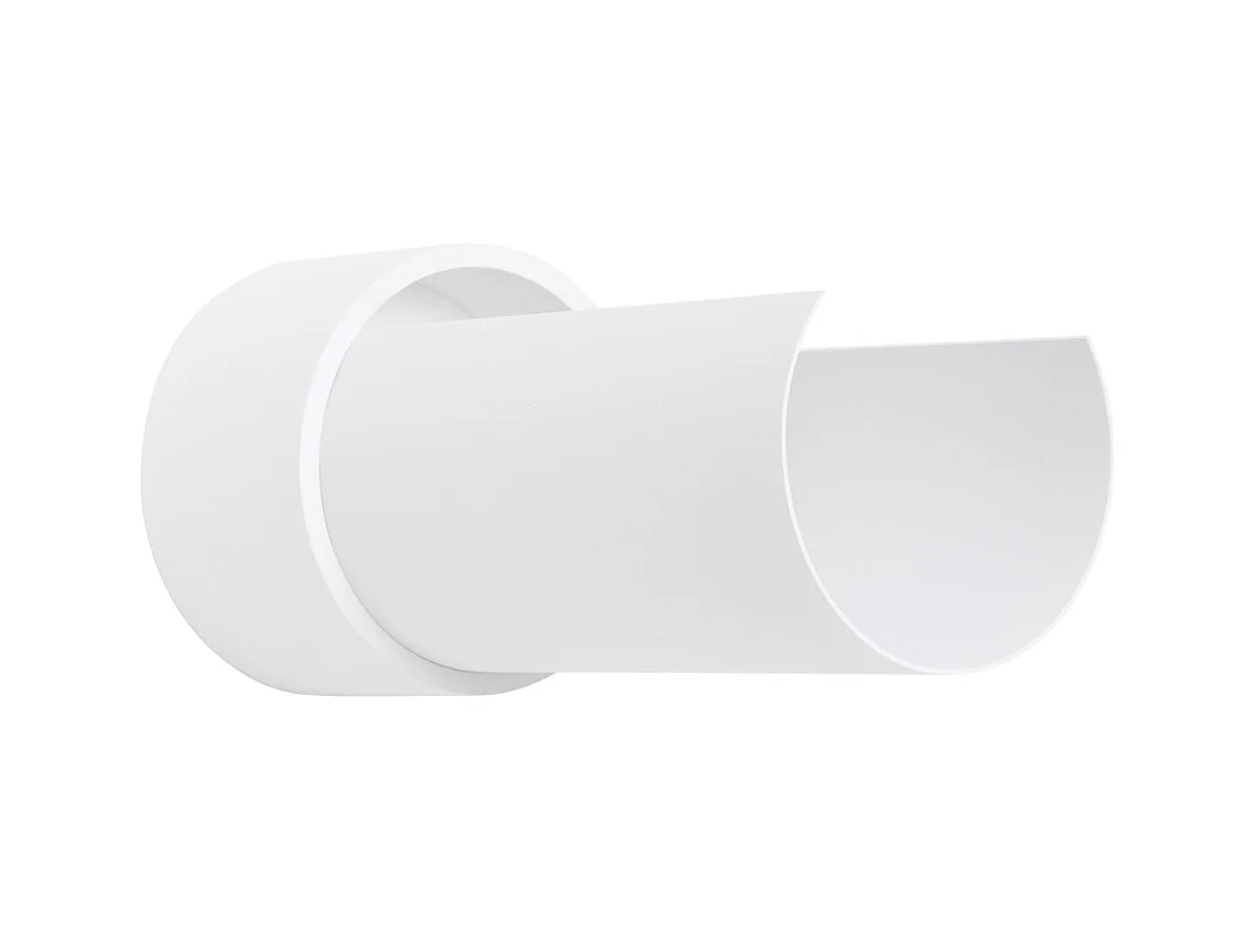 Applique Flash Minimaliste En Acier - 1 Sources Lumineuses - L.10 X H.21 Cm - Blanc