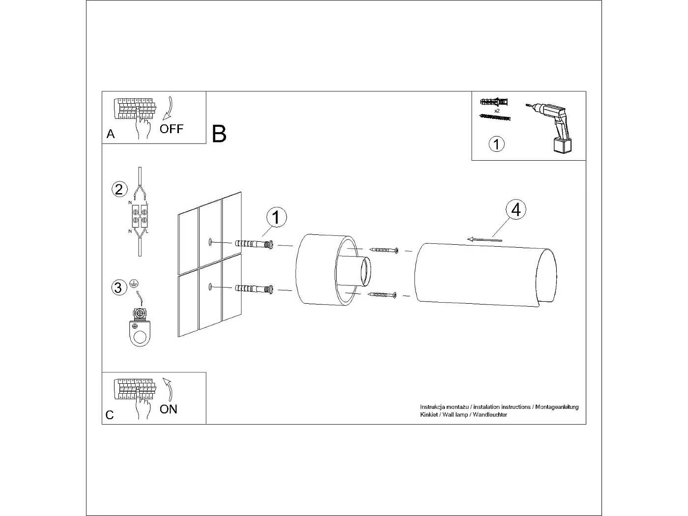 Applique Flash Minimaliste En Acier - 1 Sources Lumineuses - L.10 X H.21 Cm - Blanc