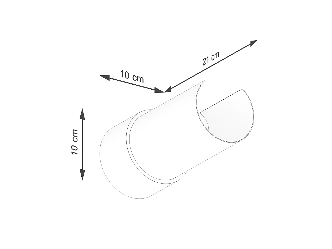 Applique Flash Minimaliste En Acier - 1 Sources Lumineuses - L.10 X H.21 Cm - Blanc
